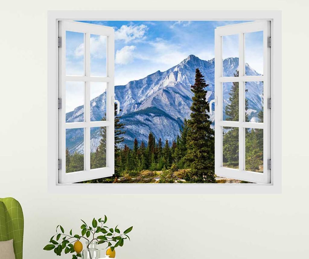 Sticker 3D Window Canada Alberta Mountains – BeeStick, Multicolor BeeStick